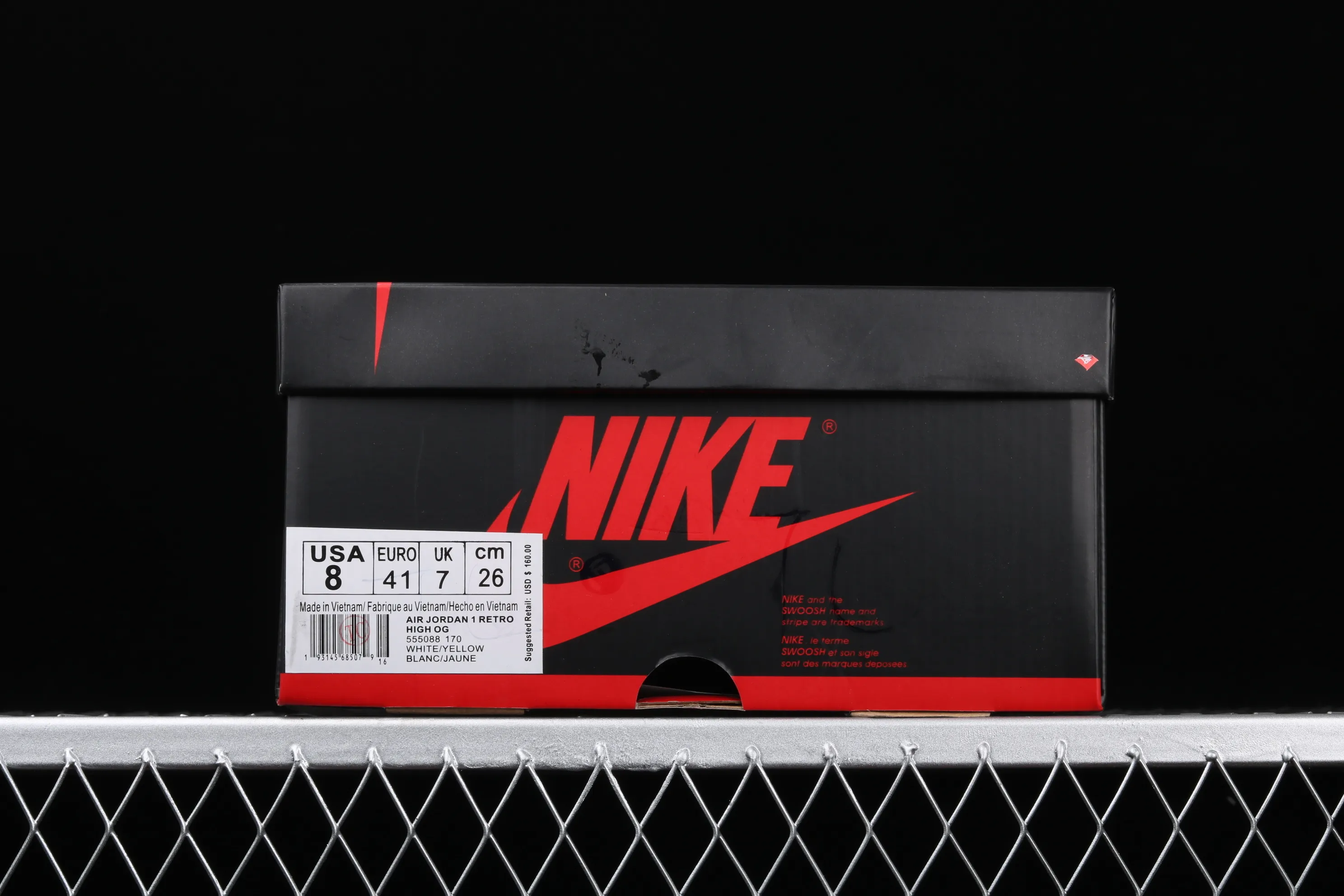 All categories Air Jordan Jordan series basketball shoes Air Jordan 1 High Air Jordan 1 High OG "First Class Flight" Style AJ1 Joe 1 first class flight white and yellow Flight QR code basketball shoes 555088-170
